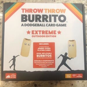 Throw Throw Burrito Extreme Outdoor Edition Giant Inflatable Dodgeball Card Game